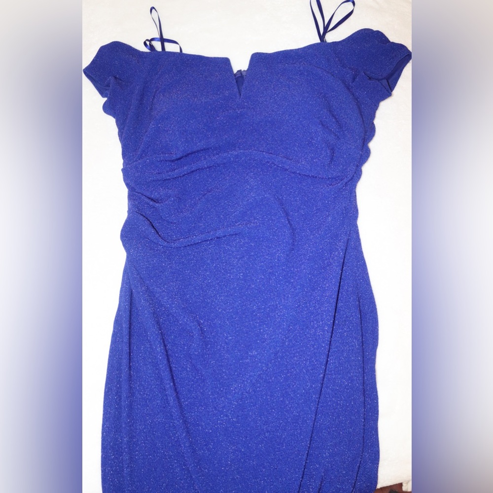 Sparkly long blue dress